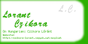 lorant czikora business card