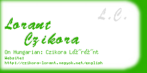 lorant czikora business card